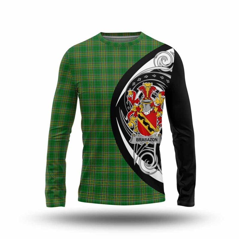 Brabazon Irish Clan Long Sleeve T-Shirt Celtic Circle Style