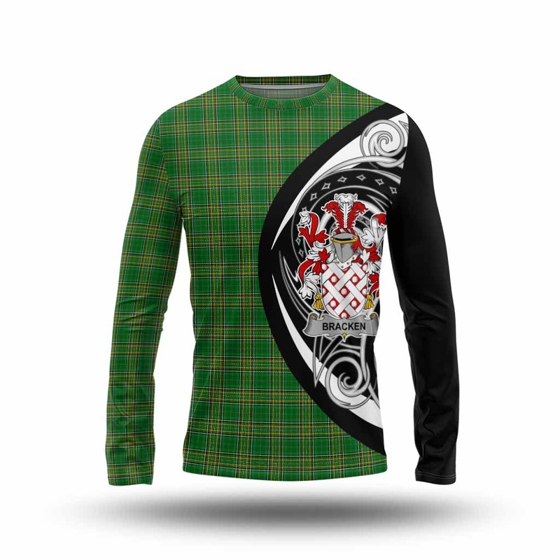 Bracken Irish Clan Long Sleeve T-Shirt Celtic Circle Style