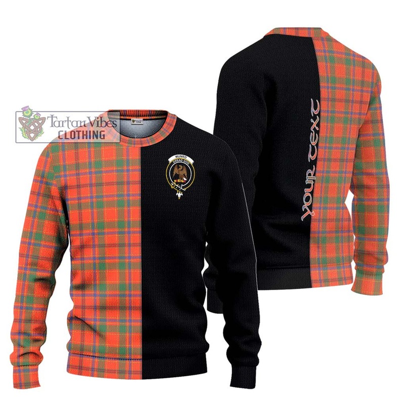 Munro Ancient Tartan Ugly Sweater with Family Crest and Half Of Me Style