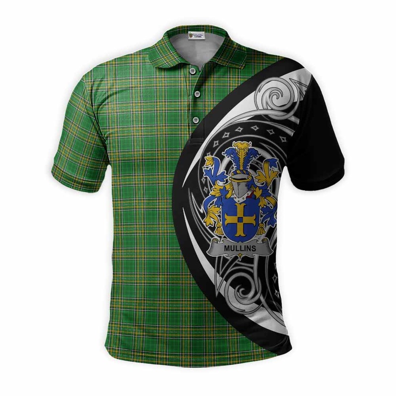Mullins Irish Clan Polo Shirt Celtic Circle Style
