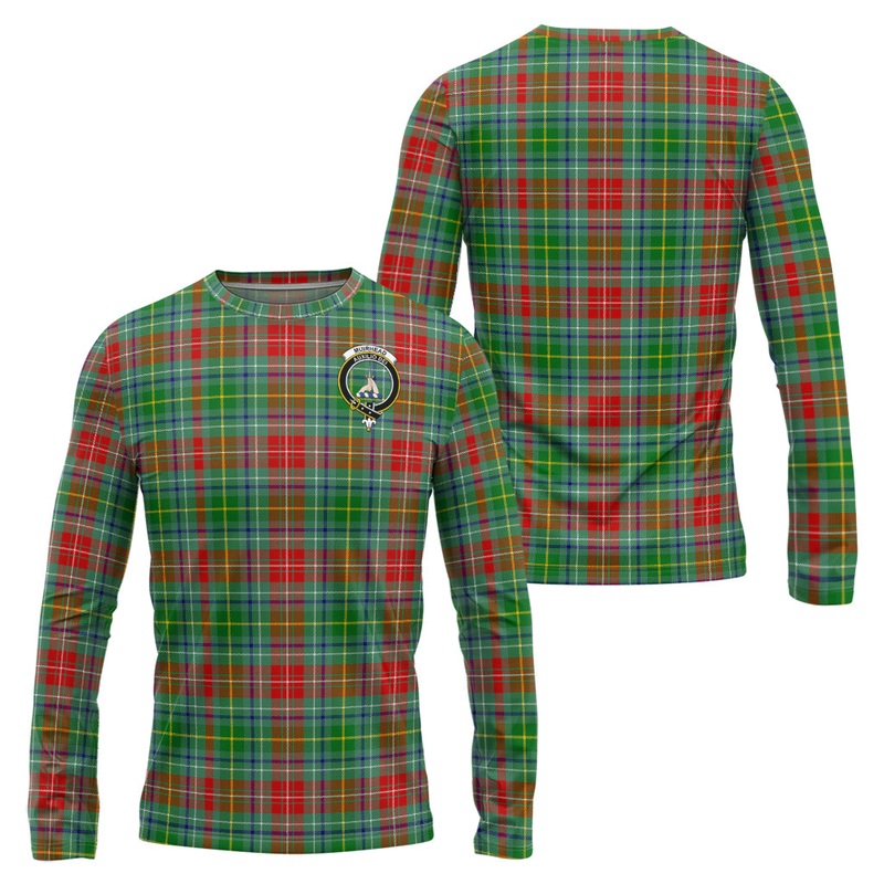 Muirhead Tartan Long Sleeve T-Shirt with Family Crest