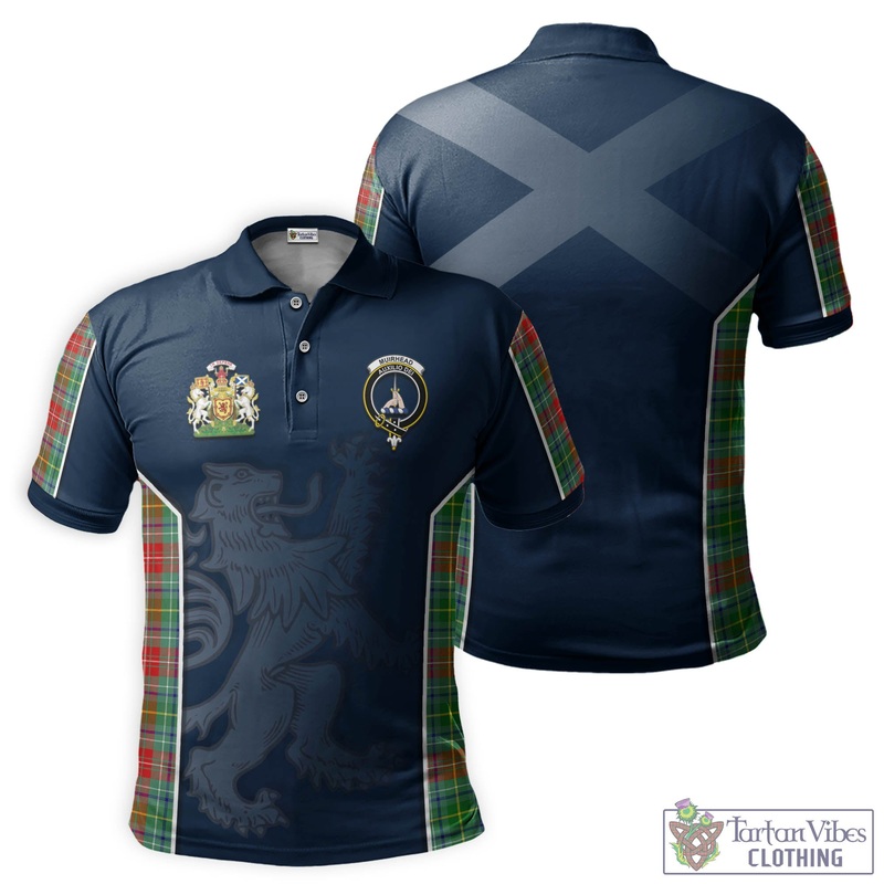 Muirhead Tartan Men's Polo Shirt with Family Crest and Lion Rampant Vibes Sport Style