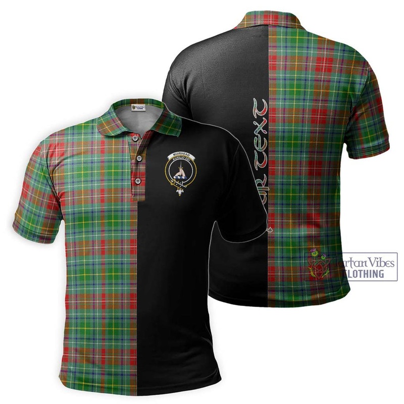 Muirhead Tartan Polo Shirt with Family Crest and Half Of Me Style