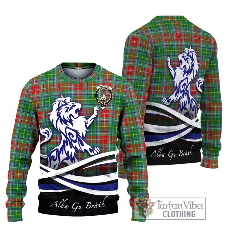 Muirhead Tartan Ugly Sweater with Alba Gu Brath Regal Lion Emblem