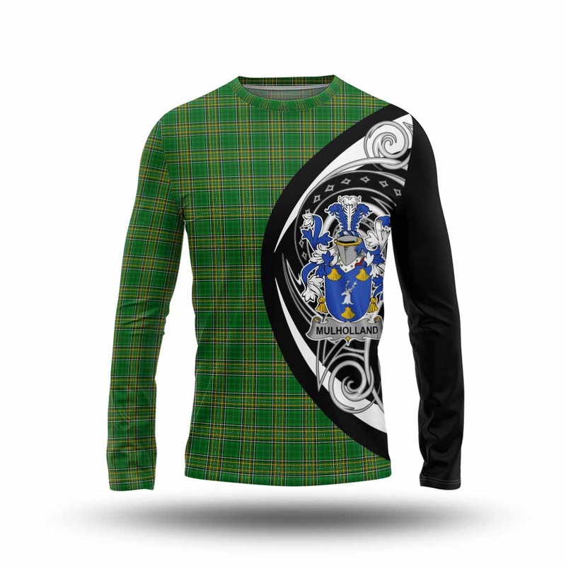 Mulholland Irish Clan Long Sleeve T-Shirt Celtic Circle Style