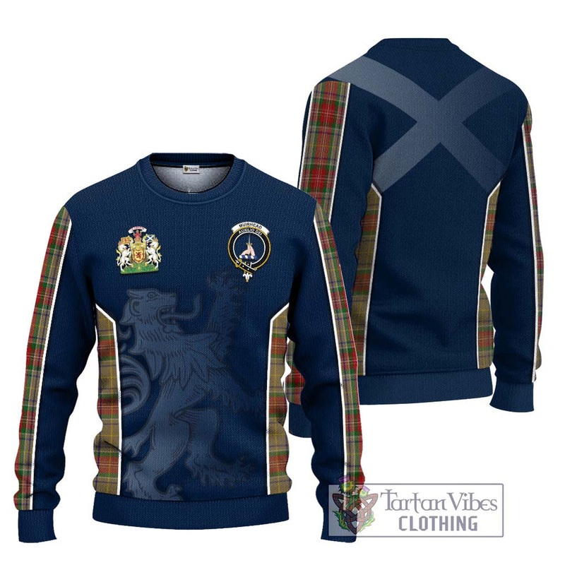 Muirhead Old Tartan Ugly Sweater with Family Crest and Lion Rampant Vibes Sport Style
