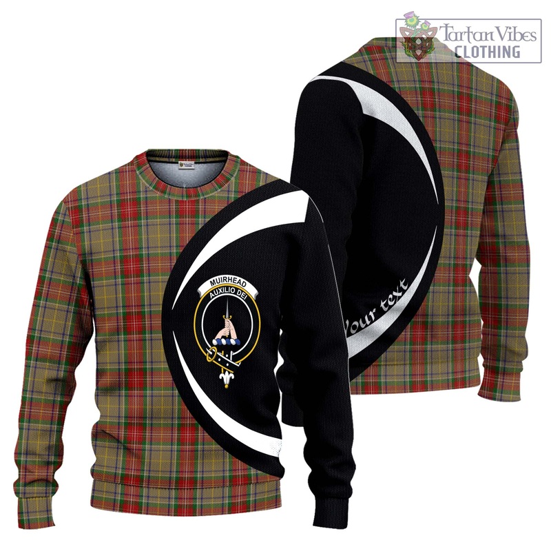 Muirhead Old Tartan Ugly Sweater with Family Crest Circle Style