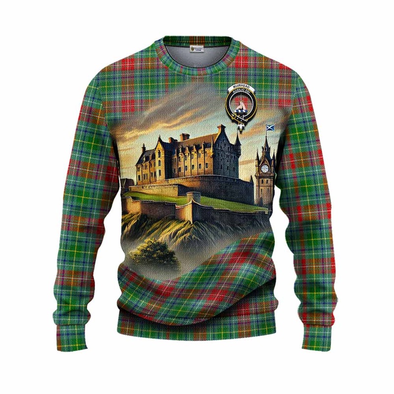 Muirhead Tartan Family Crest Knitted Sweater with Scottish Ancient Castle Style