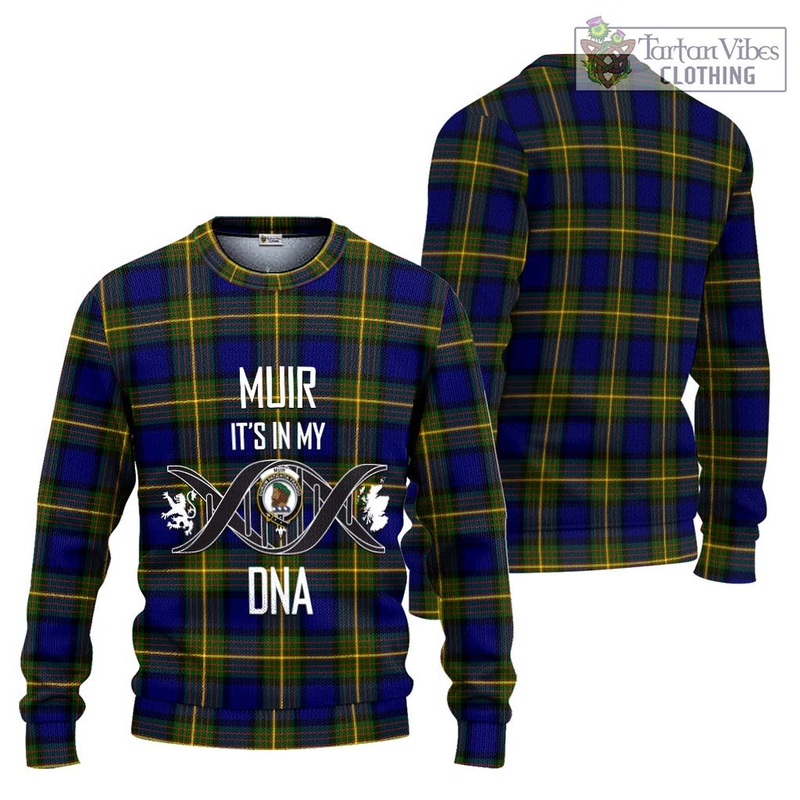 Muir Tartan Ugly Sweater with Family Crest DNA In Me Style