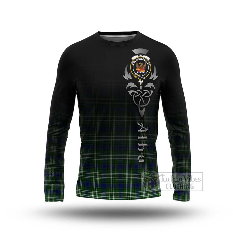 Mow Tartan Long Sleeve T-Shirt Featuring Alba Gu Brath Family Crest Celtic Inspired