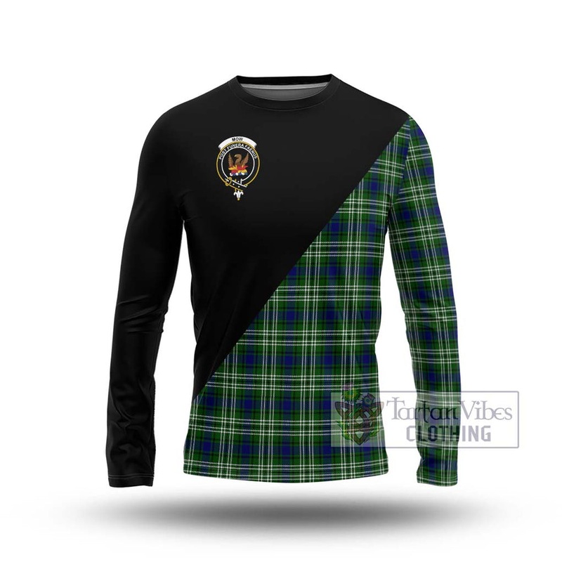 Mow Tartan Long Sleeve T-Shirt with Family Crest and Military Logo Style