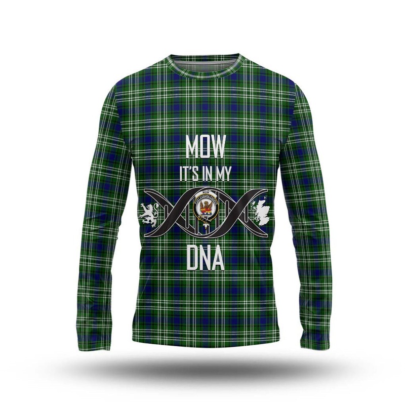 Mow Tartan Long Sleeve T-Shirt with Family Crest DNA In Me Style