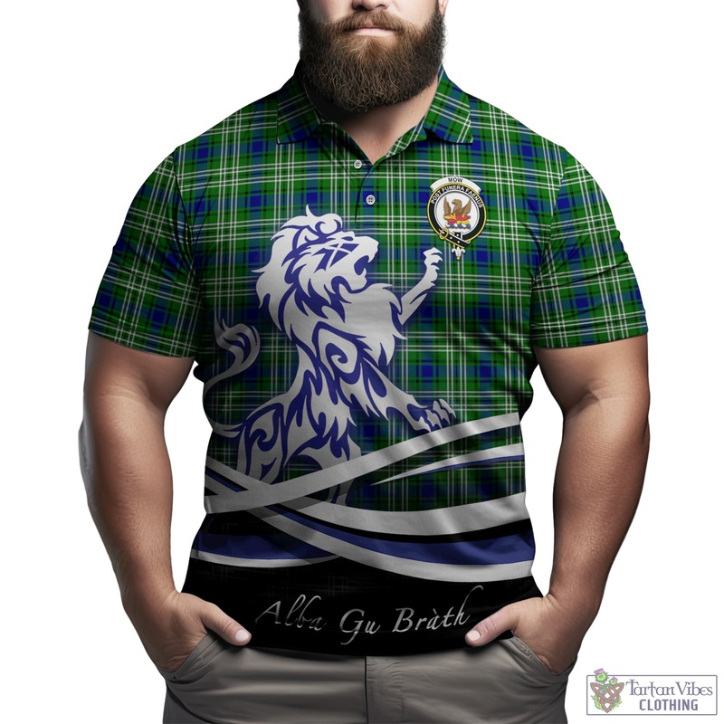 Mow Tartan Polo Shirt with Alba Gu Brath Regal Lion Emblem