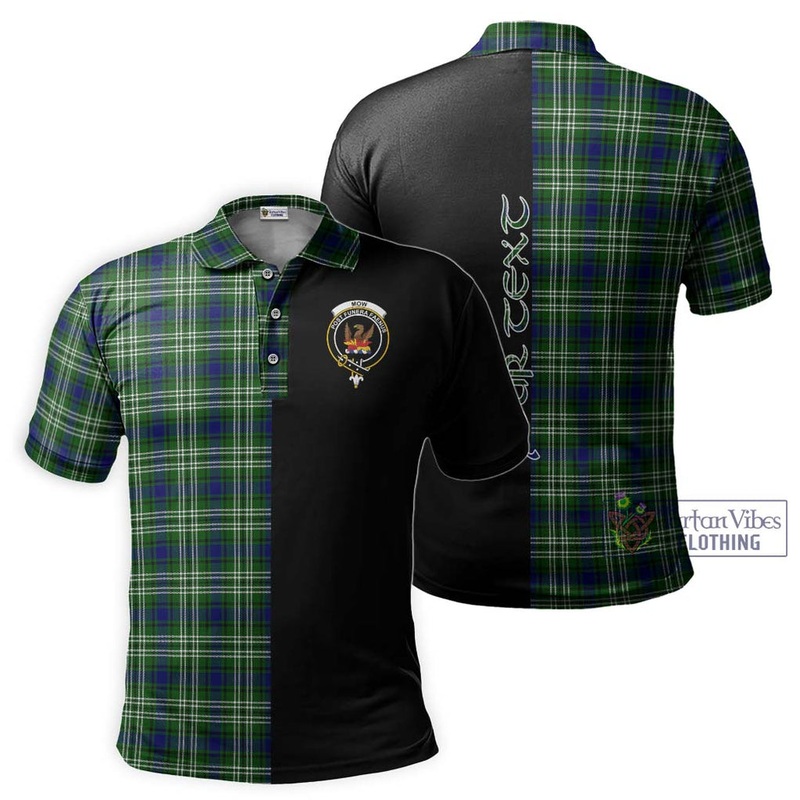 Mow Tartan Polo Shirt with Family Crest and Half Of Me Style