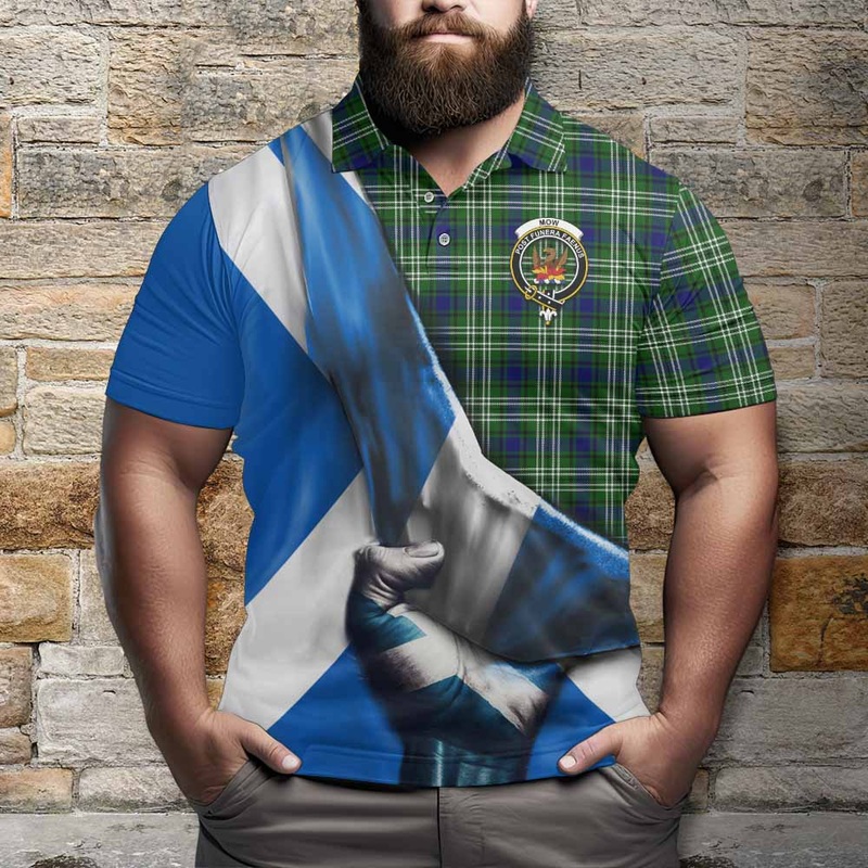 Mow Tartan Polo Shirt with Family Crest Scotland Patriotic Style