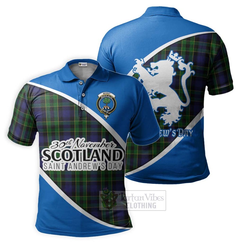Mowat Family Crest Tartan Polo Shirt Celebrate Saint Andrew's Day in Style