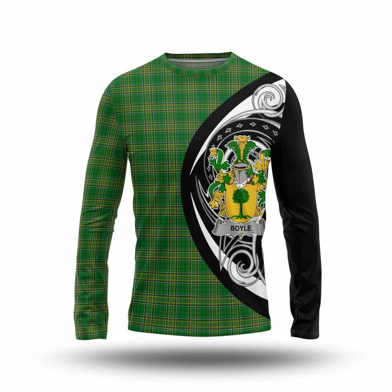 Boyle Irish Clan Long Sleeve T-Shirt Celtic Circle Style