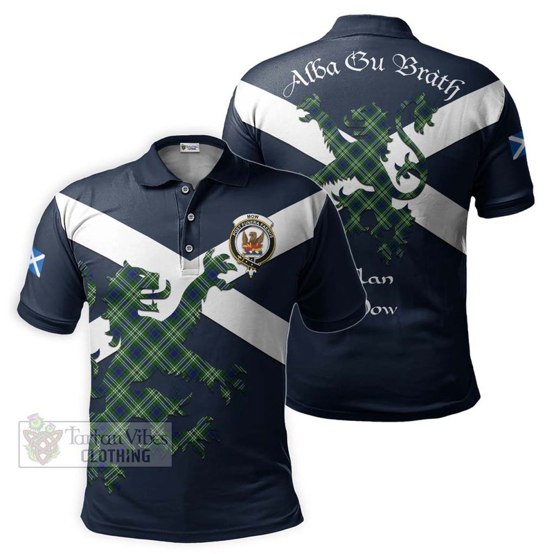 Mow Tartan Lion Rampant Polo Shirt Proudly Display Your Heritage with Alba Gu Brath and Clan Name