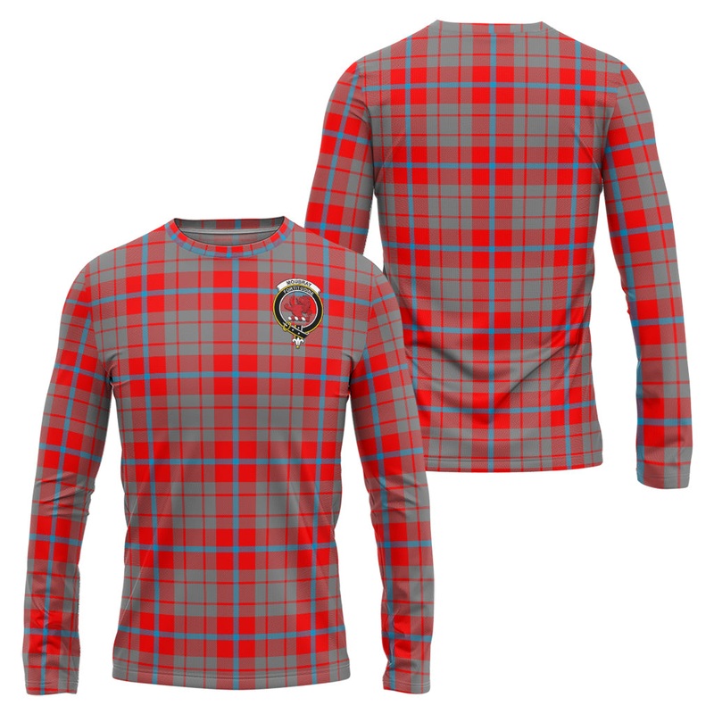 Moubray Tartan Long Sleeve T-Shirt with Family Crest