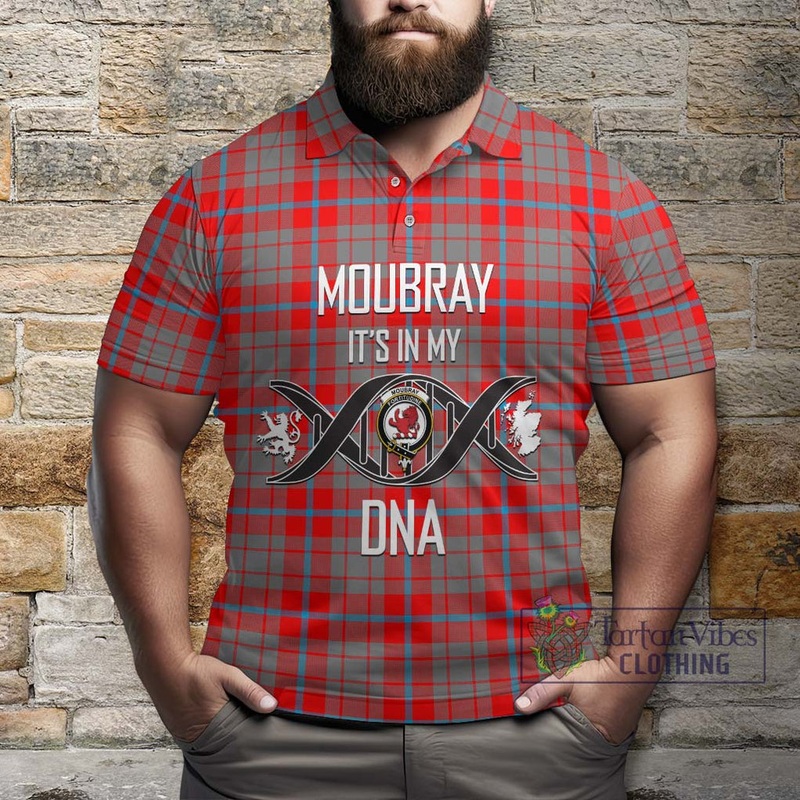 Moubray Tartan Polo Shirt with Family Crest DNA In Me Style