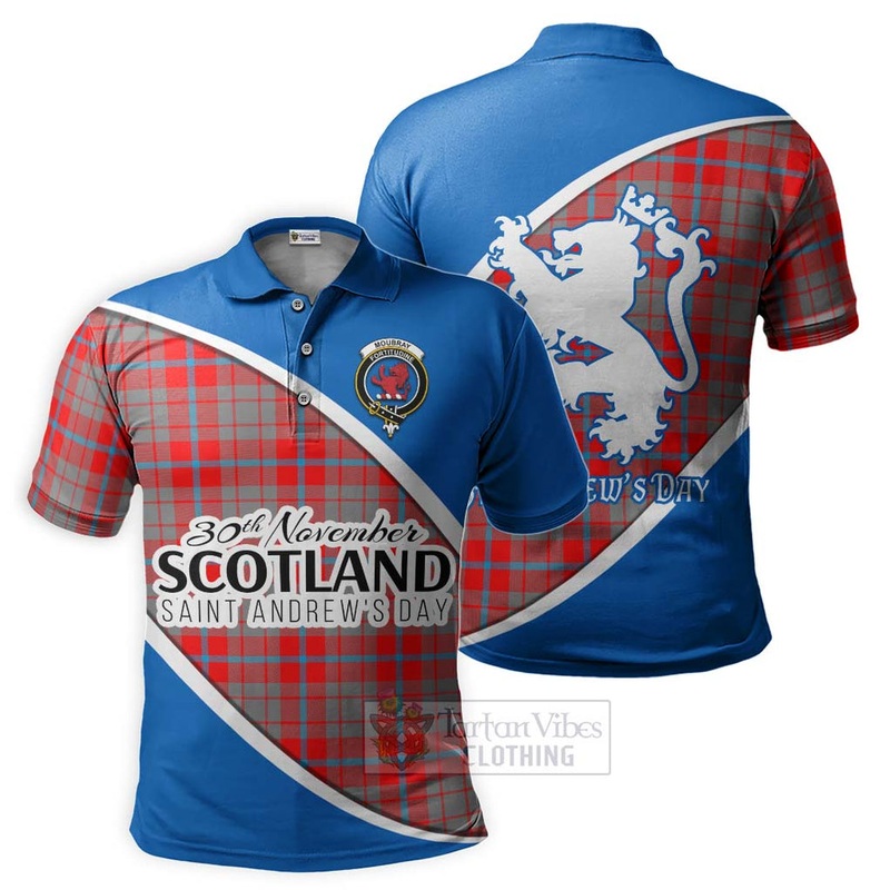 Moubray Family Crest Tartan Polo Shirt Celebrate Saint Andrew's Day in Style