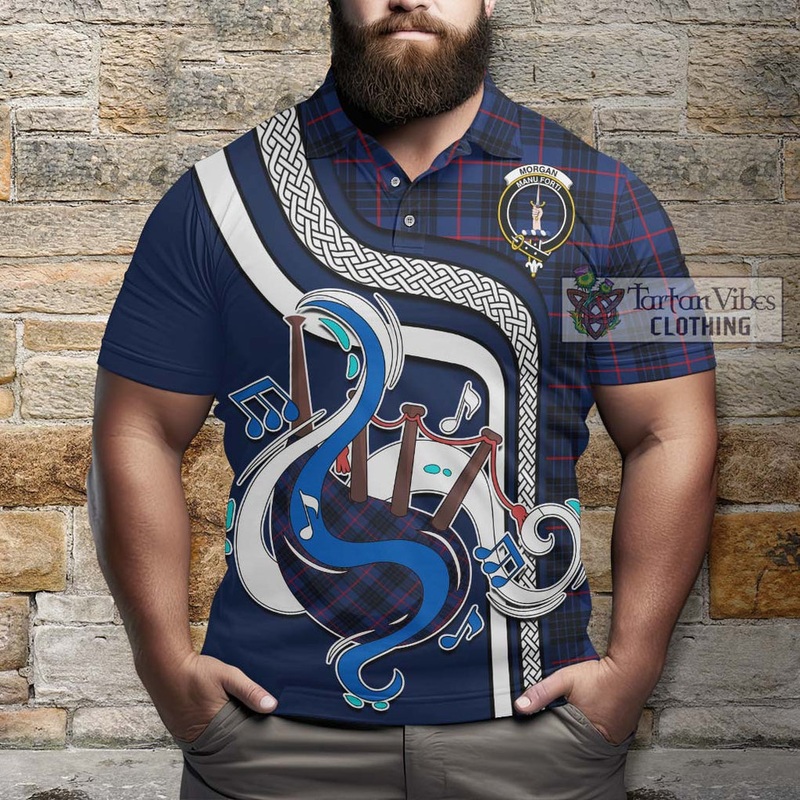 Morgan Tartan Polo Shirt with Epic Bagpipe Style