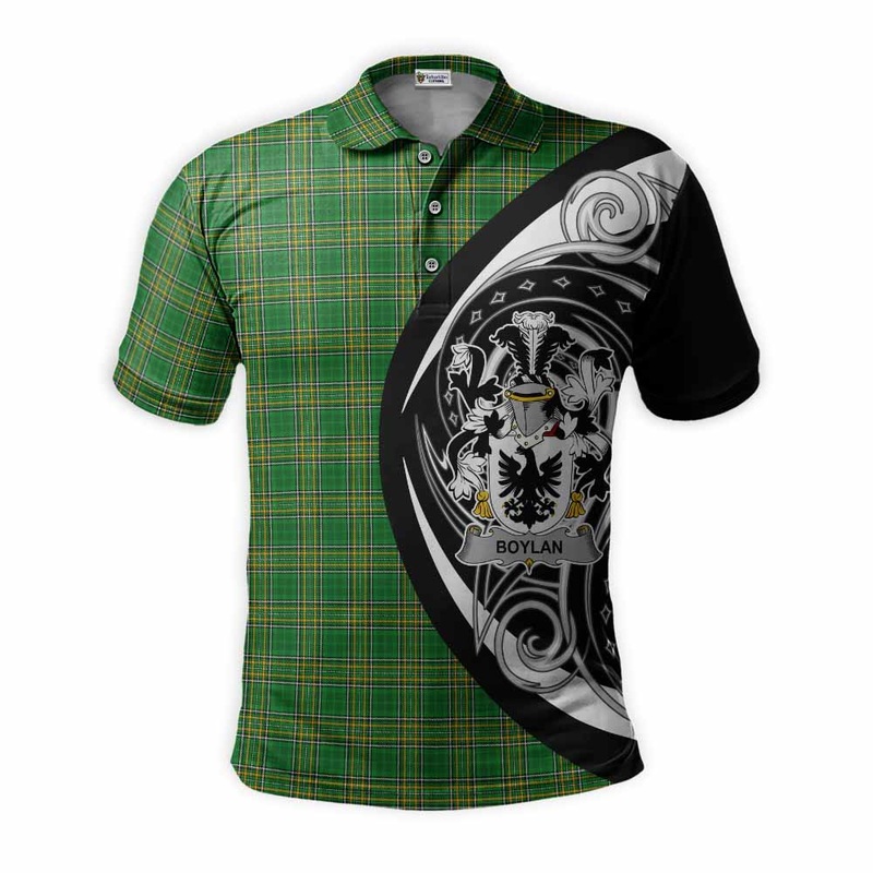 Boylan Irish Clan Polo Shirt Celtic Circle Style