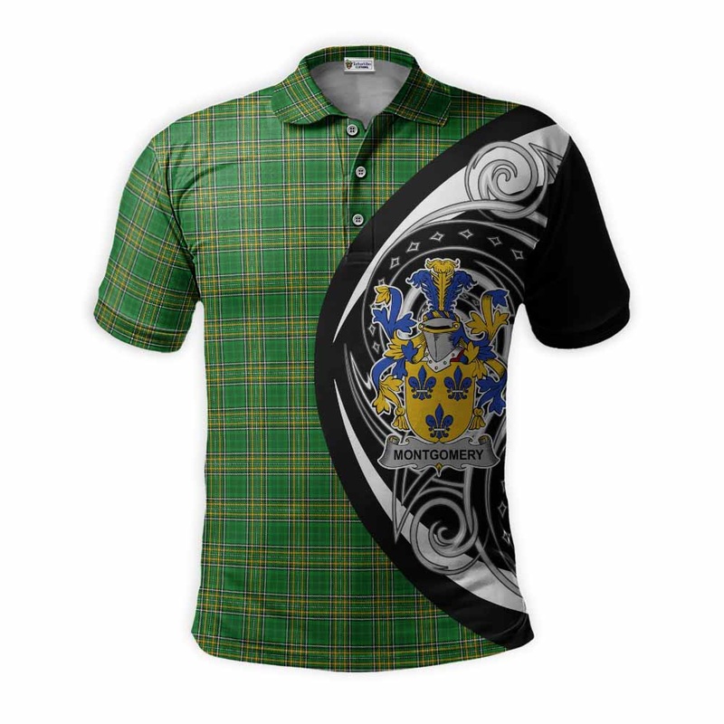 Montgomery Irish Clan Polo Shirt Celtic Circle Style
