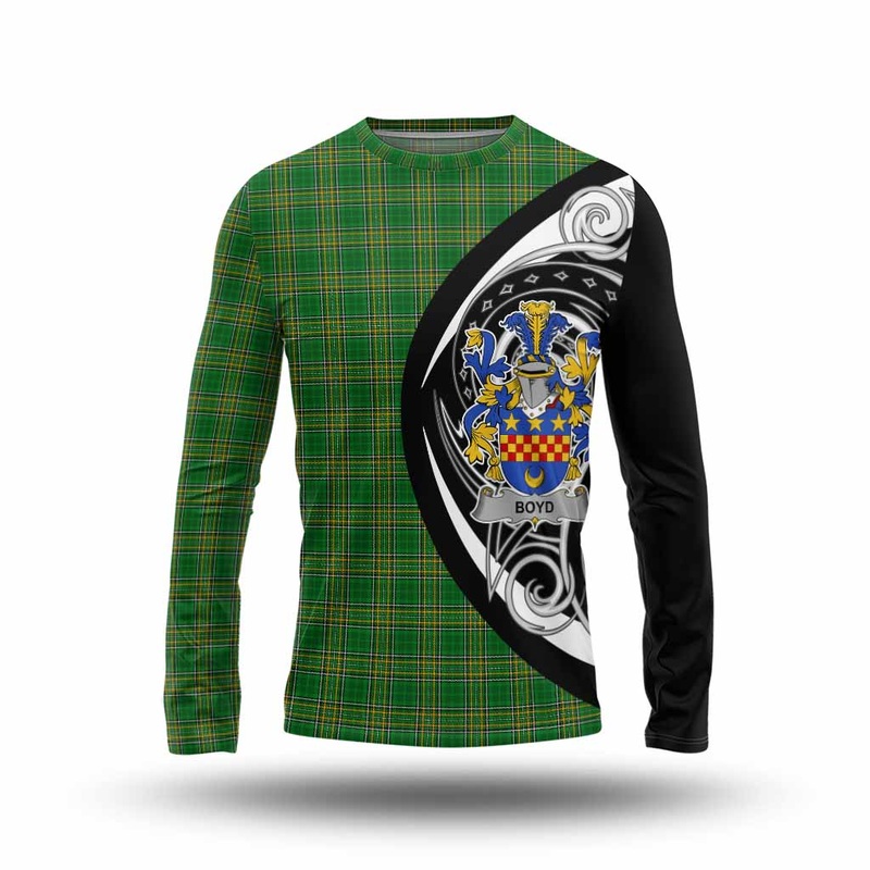 Boyd of Danson Irish Clan Long Sleeve T-Shirt Celtic Circle Style