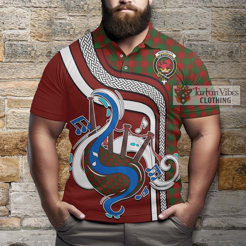 Moncreiffe Tartan Polo Shirt with Epic Bagpipe Style