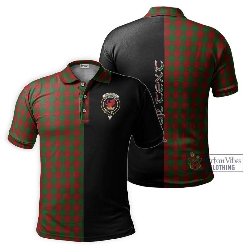 Moncreiffe Tartan Polo Shirt with Family Crest and Half Of Me Style