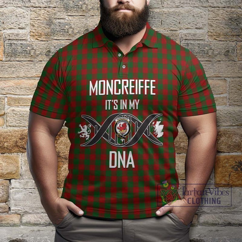 Moncreiffe Tartan Polo Shirt with Family Crest DNA In Me Style