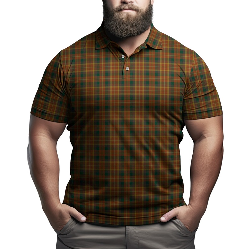 Monaghan County Ireland Tartan Mens Polo Shirt