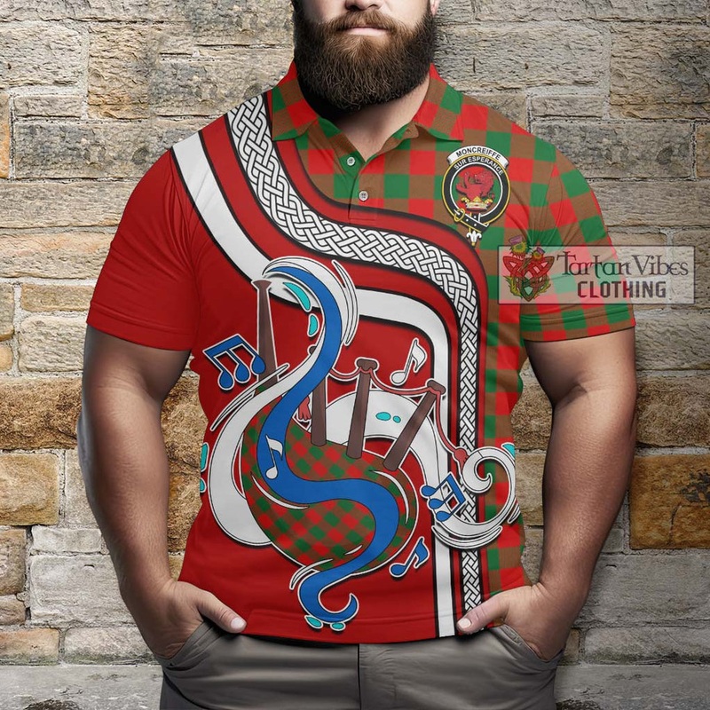 Moncreiffe Modern Tartan Polo Shirt with Epic Bagpipe Style