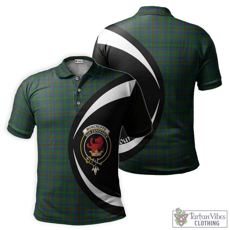 Moncreiffe of Atholl Tartan Men's Polo Shirt with Family Crest Circle Style