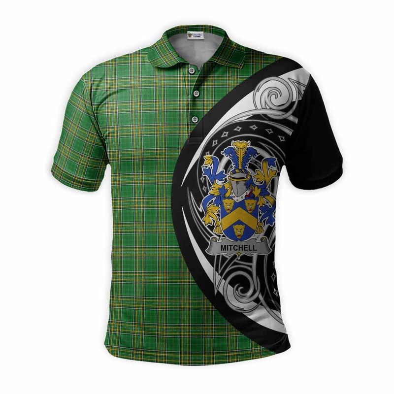 Mitchell Irish Clan Polo Shirt Celtic Circle Style