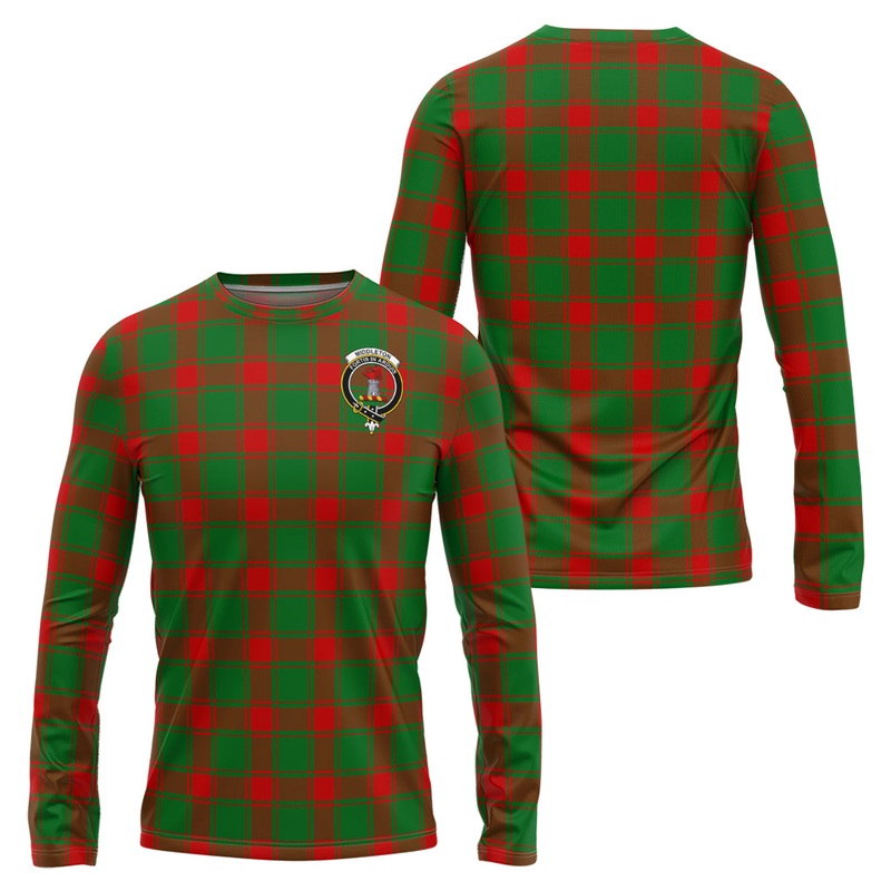 Middleton Modern Tartan Long Sleeve T-Shirt with Family Crest