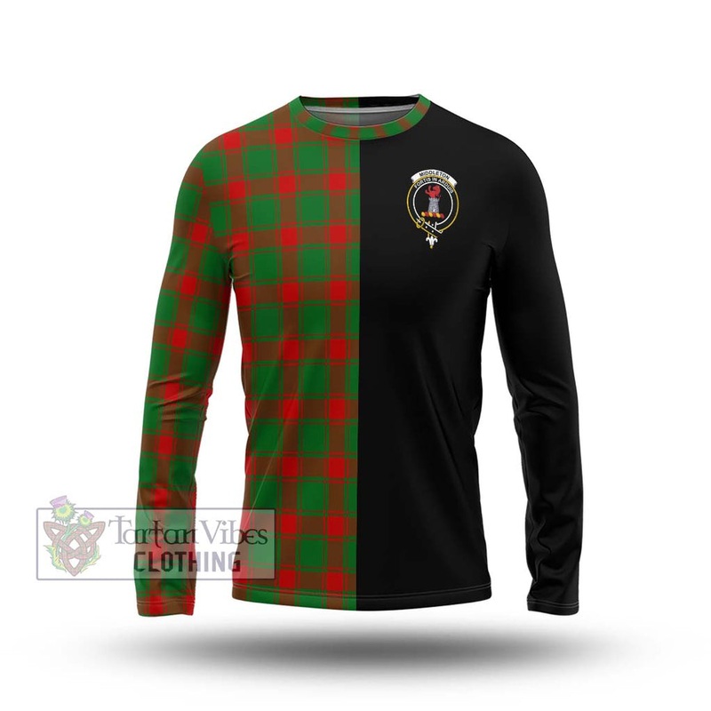 Middleton Modern Tartan Long Sleeve T-Shirt with Family Crest and Half Of Me Style