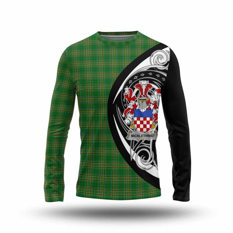 Micklethwait Irish Clan Long Sleeve T-Shirt Celtic Circle Style