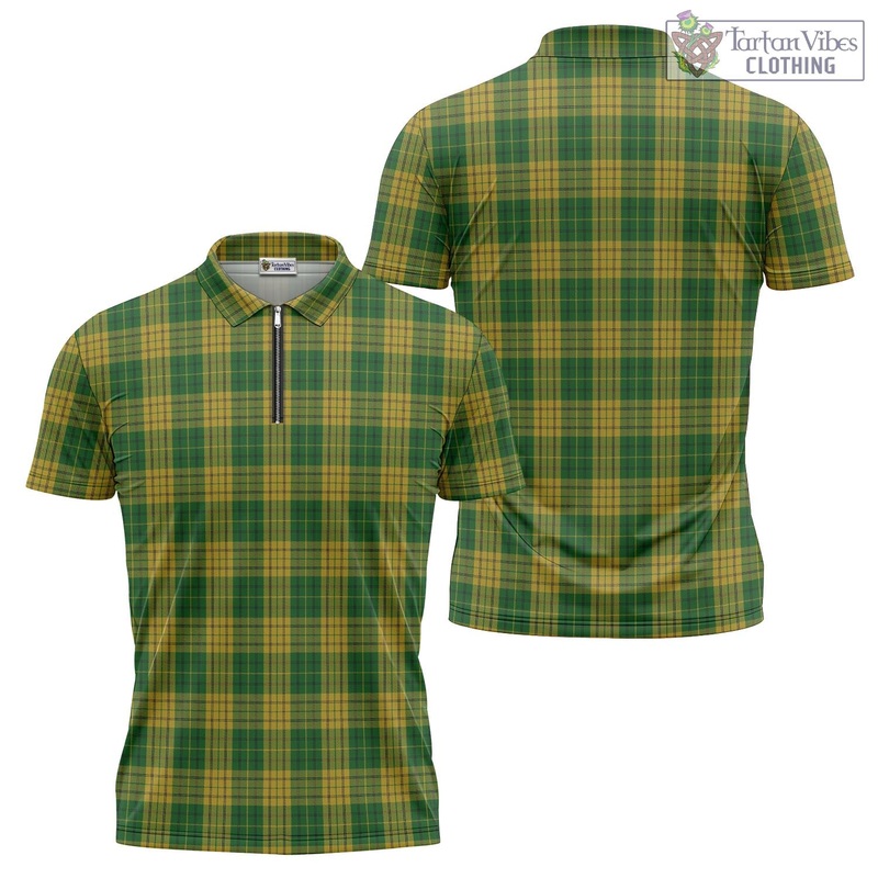 Meredith of Wales Tartan Zipper Polo Shirt