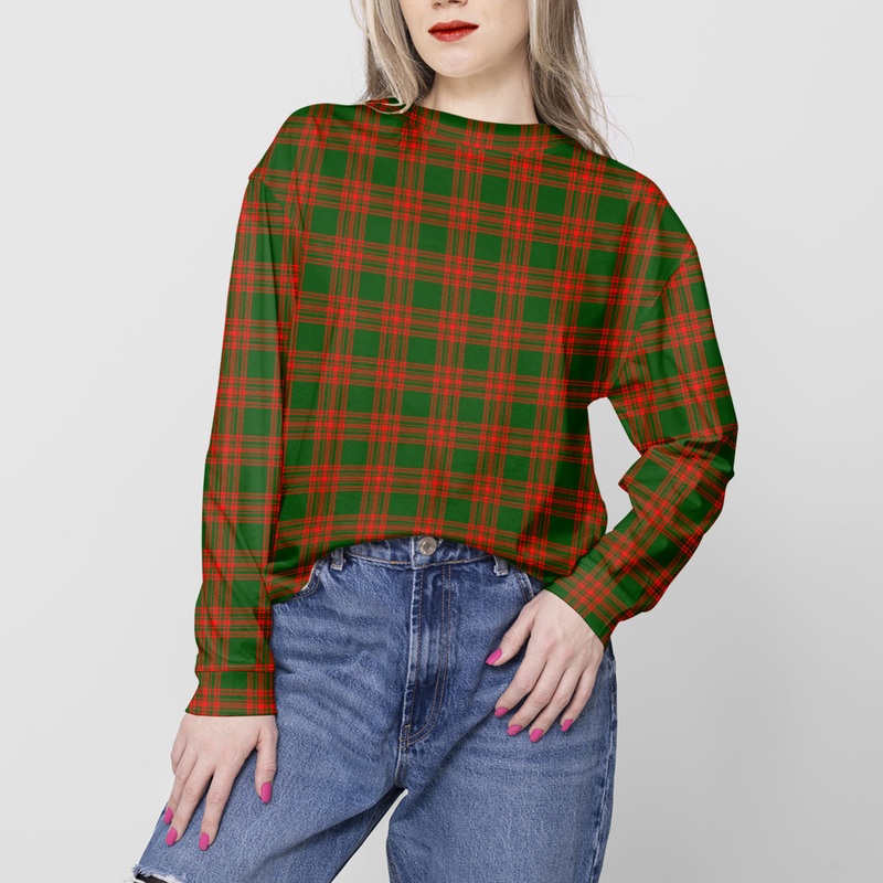 Menzies Green Modern Tartan Sweatshirt