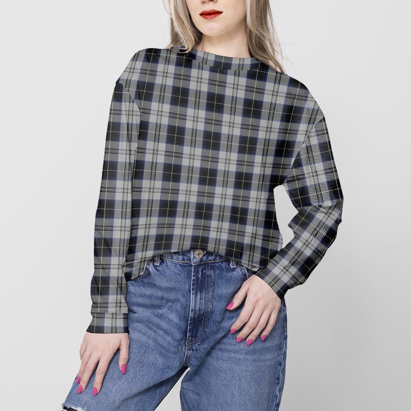 Menzies Black Dress Tartan Sweatshirt