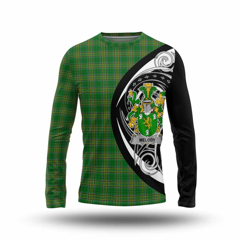 Melody Irish Clan Long Sleeve T-Shirt Celtic Circle Style