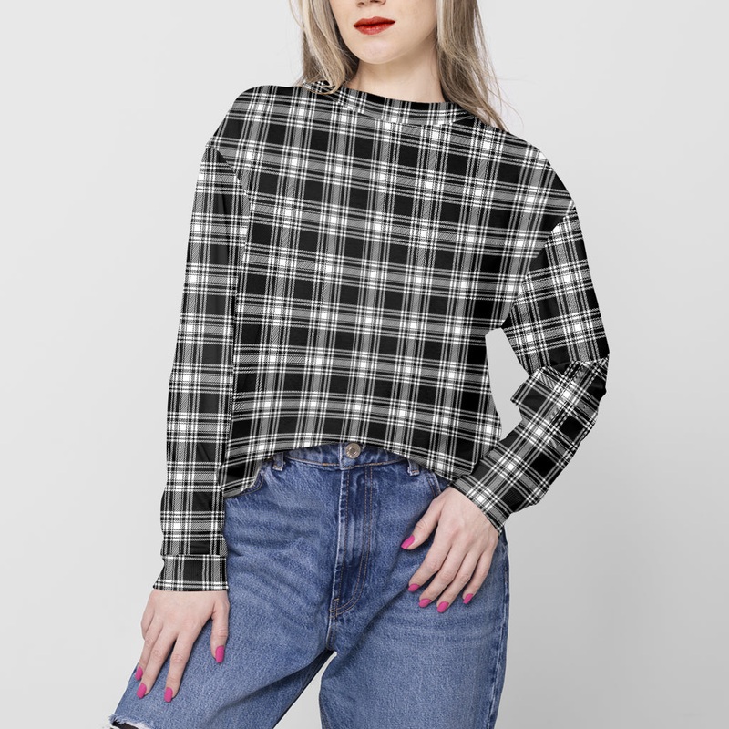 Menzies Black and White Tartan Sweatshirt