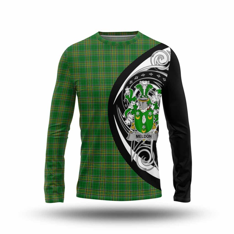 Meldon Irish Clan Long Sleeve T-Shirt Celtic Circle Style