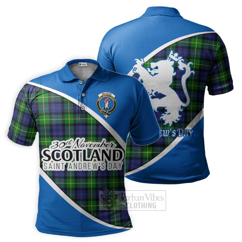 Meldrum Family Crest Tartan Polo Shirt Celebrate Saint Andrew's Day in Style