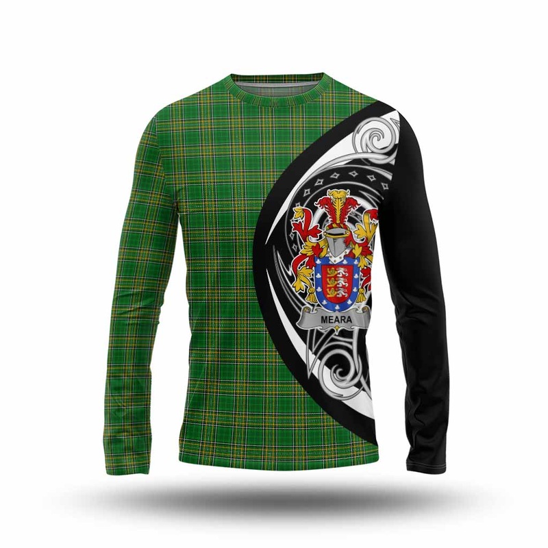 Meara Irish Clan Long Sleeve T-Shirt Celtic Circle Style