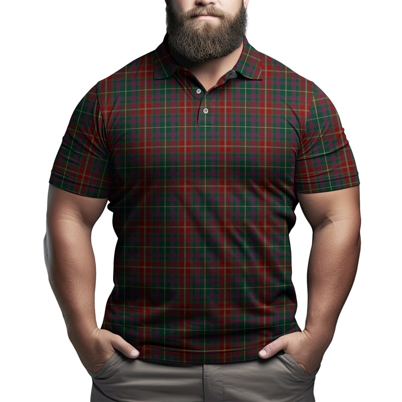 Meath County Ireland Tartan Mens Polo Shirt