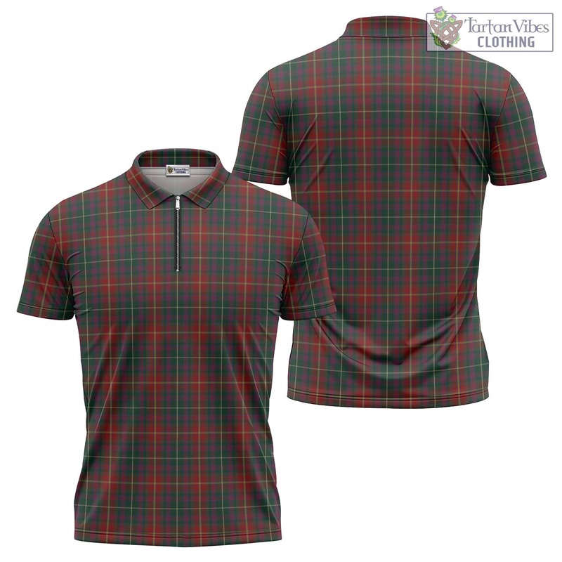 Meath County Ireland Tartan Zipper Polo Shirt