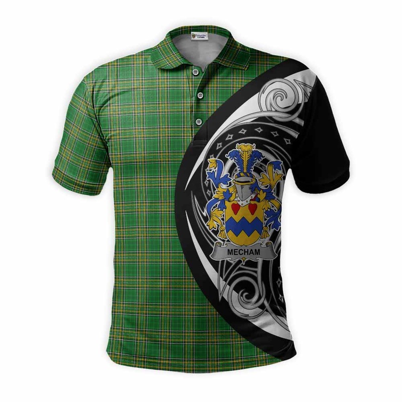 Mecham Irish Clan Polo Shirt Celtic Circle Style